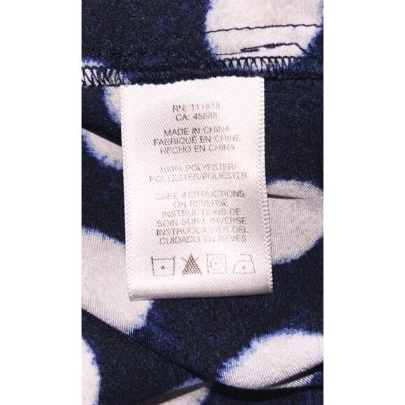 Michael Kors Women's Medium Navy Blue & White Polka Dot Sleeveless Top69 - Picture 4 of 5